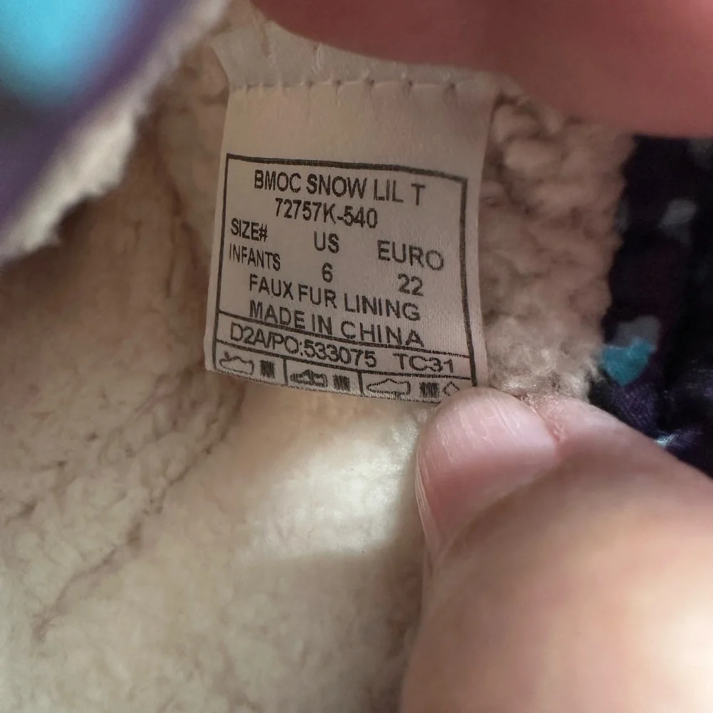 Boggs B-Moc Winter Snow Boots Little Girls Size 6